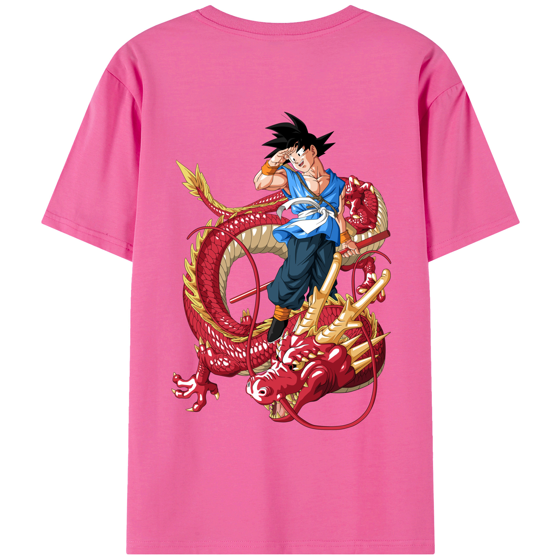 （画像用） ドラゴンボール 孫悟空（そん ごくう）Son Goku カカロット DRAGON BALL Kakarotto レディース半袖Tシャツ(バックプリント)